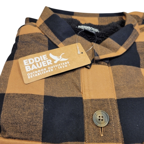 NWT | Eddie Bauer | Women's Eddie's Fleece-Lined Shirt Jacket | Tobacco | 2XL - Picture 6 of 8
